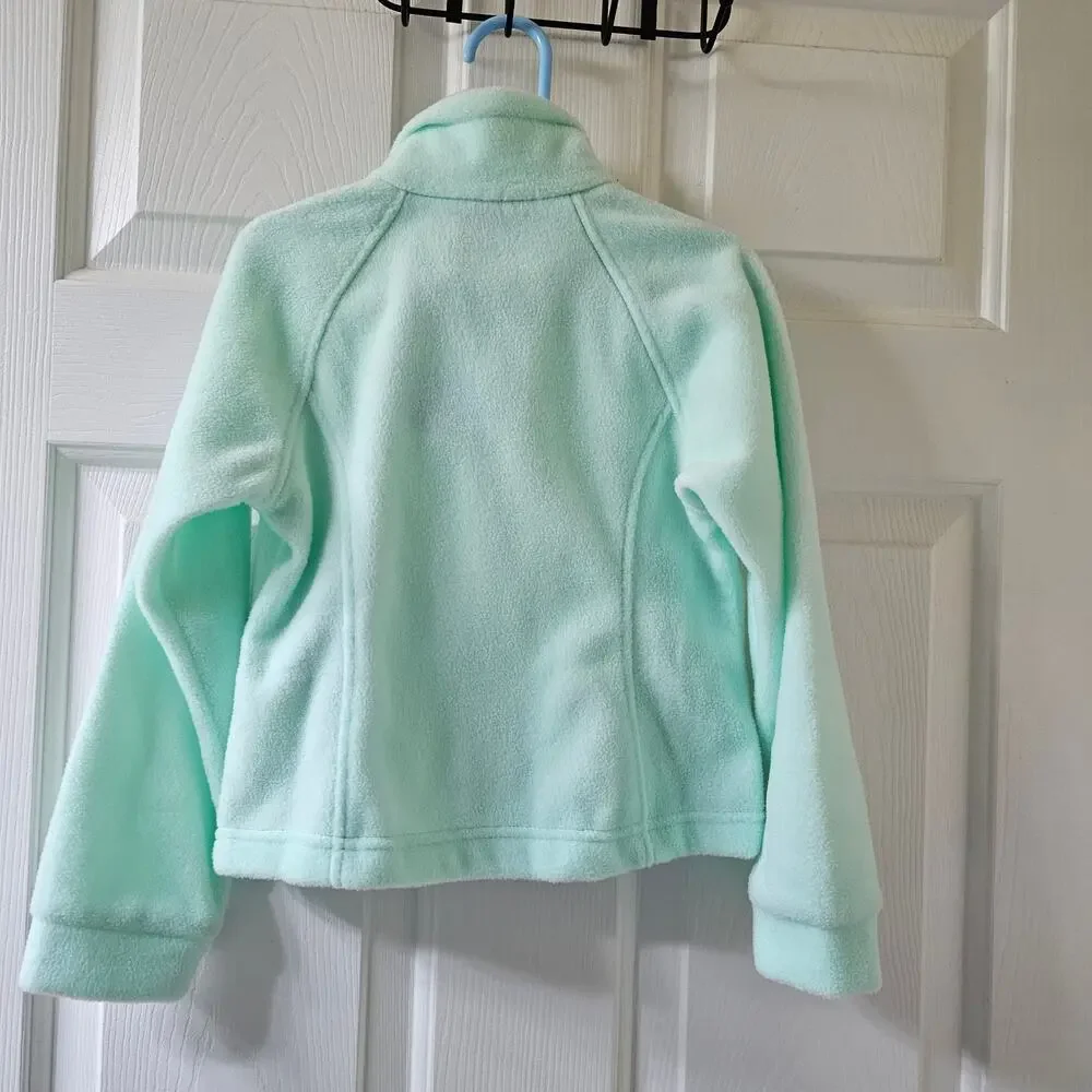 Columbia Youth XXS Mint Green Fleece Zip Jacket NWT Outdoor Hiking Winter Warm